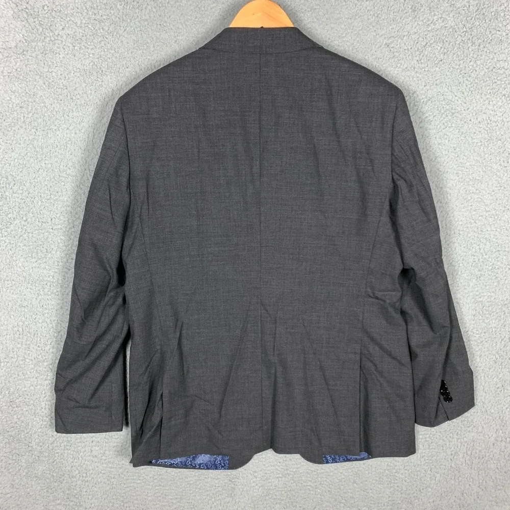 Indochino Blazer Mens Custom 42R Gray‎ Stretch Wool Blend Newbury 56 Suit Jacket